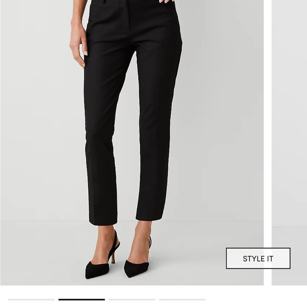 Women's Black Eva Slim Fit Ann Taylor Pants size 12 tall